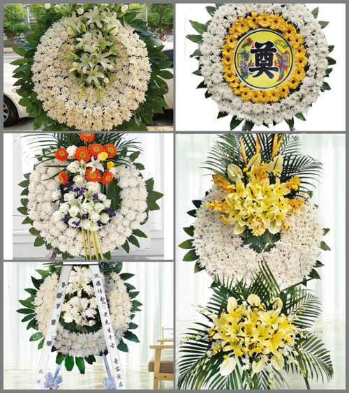 山东青岛莱西市望城街道庞家屯村花圈速递